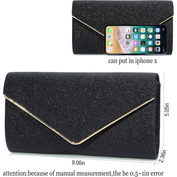 Womens Ladies Sparkling Party Handbag Evening Bag Clutch Purses - Picture 3 of 6